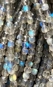 ลูกปัดลาบราดอไรต์ทรงเหลี่ยมธรรมชาติ ประกายสีฟ้าสวยงาม ลูกปัดลาบราดอไรต์คุณภาพสูง - Product Image 6