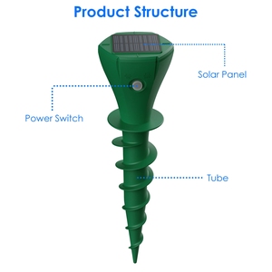 8 pezzi repellenti animali impermeabili a energia solare repellenti per talpe arvicole-paletto di vibrazione all'aperto per il controllo dei parassiti da cortile - Product Image 4