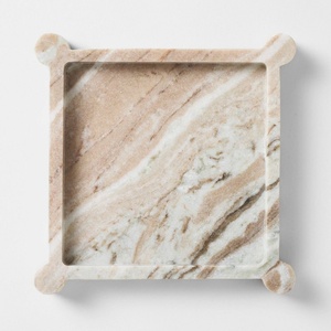 Round <b>marble</b> display tray decorative vanity tray luxury organizer jewelry tray candle holder bathroom tray <b>coffee</b> <b>table</b> decor - Product Image 4