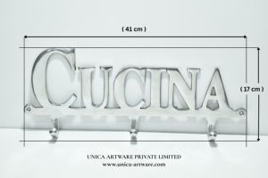Best Quality Cucina Word Wall <b>Hook</b> Decorative Aluminum <b>Kitchen</b> Key Holder Modern Wall Mounted <b>Hook</b> Rack Available For Sale - Product Image 6