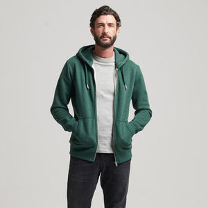 Modern mens zip hoodie with lightweight soft texture offering breathable comfort and a clean - Product Image 1