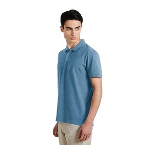 เสื้อโปโลแขนสั้นผู้ชายสำหรับฤดูร้อน ราคาขายส่งแบบกำหนดเอง ผลิตจากเส้นใยสังเคราะห์ใหม่ ลายเรียบ - Product Image 6