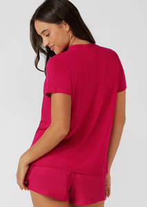 Camiseta con cuello redondo y estampado para mujer, camiseta informal de manga corta a la moda, camiseta ligera para uso diario de verano - Product Image 2
