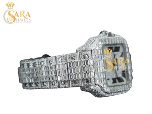 Hot Sale Black VVS Moissanite Diamond <b>Watch</b> Arabic Dial Luxury ETA Automatic Square Stainless Steel <b>Case</b> Available for Sale - Product Image 2