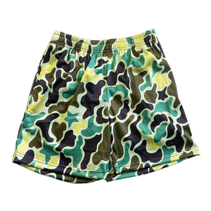 Shorts de basket-ball pour hommes en maille polyester de haute qualité, avec cordon de serrage, double couche, imprimés par sublimation, poches, motif camouflage. - Product Image 4