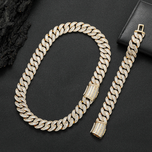 Bracelet chaîne cubaine en argent 925 et moissanite pour femme, serti de diamants, léger, bijou de luxe, cadeau - Product Image 2
