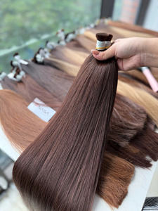 ผมต่อสีน้ำตาลเวียดนามแบบดิบสองชั้นผมสีน้ำตาล100% เวียดนามจัดส่งทั่วโลก - Product Image 6
