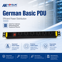 Unité de distribution d'alimentation (PDU) de rack non intelligente, standard allemand, 6 prises universelles, 230V 16A, entrée IEC C20