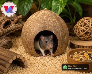 Escondite Natural de Cáscara de Coco para Reptiles, Anfibios, Mascotas Pequeñas, Hámsters, Geckos, Lagartos, Serpientes, Tortugas, Ecológico, OEM - Product Image 5