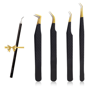 Pince à cils professionnelle à pointe fine pour extensions de cils volume russe – Outil d'extension de cils - Product Image 1