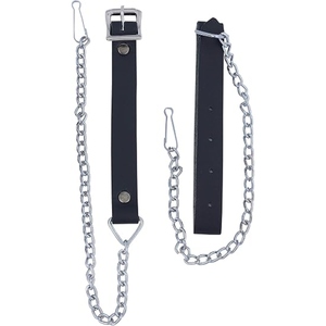 Sporran en cuir noir de qualité supérieure avec motif celtique en relief, chaîne décorative argentée, trois pompons, pour kilt écossais traditionnel - Product Image 5