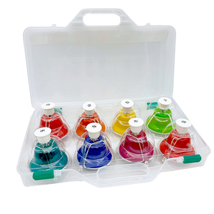 8-Note Diatonic Desk Bells Set Rainbow Color-Coded Orff <b>Table</b> Bells for Kids Educational Plastic Metal Push-<b>Activated</b> Music - Product Image 1