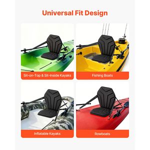 1 Pezzo Sedile per Kayak Spesso 2,5 cm per Stand-Up Paddleboarding, Sedile Universale per Paddle Board con Supporto Schienale e Cuscino Imbottito Morbido Esagonale - Product Image 5