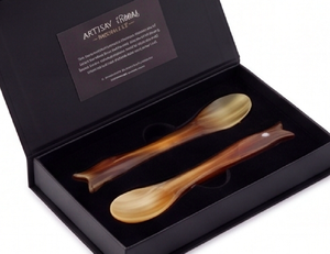 Ensemble d'ustensiles de cuisine en bois et corne naturelle de haute qualité, faits à la main, parfait pour la cuisine, l'hôtellerie et la table. - Product Image 5