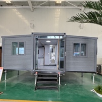 Canada 40Ft 20Ft Structure en acier léger Cadre Préfabriqué Portable Villa Extensible Conteneur Maison pour Chambre Hôtel Maison Mobile