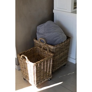 Rattan <b>basket</b> with wheels Handmade Storage <b>Basket</b> Wholesale eco-friendly Made in Viet Nam - Product Image 4