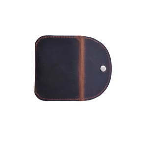 Handmade Genuine Leather Coin Purse Panelled Design Snap Closure Minimalist <b>Wallet</b> Unisex Daily Use - Product Image 1