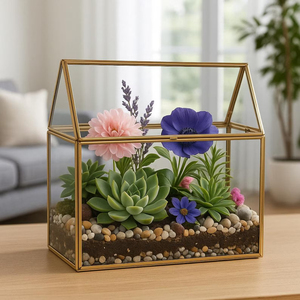 Caja de Vidrio de Diseño para Anillos de Boda, Caja de Vidrio con Forma de Casa, Organizador de Joyas, Decoración de Mesa a un Precio Razonable - Product Image 2