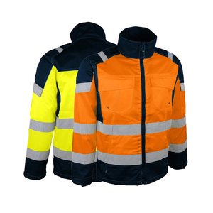 Chaqueta de invierno reflectante de polialgodón personalizada para trabajo industrial y de construcción, ropa de seguridad a prueba de frío. - Product Image 6