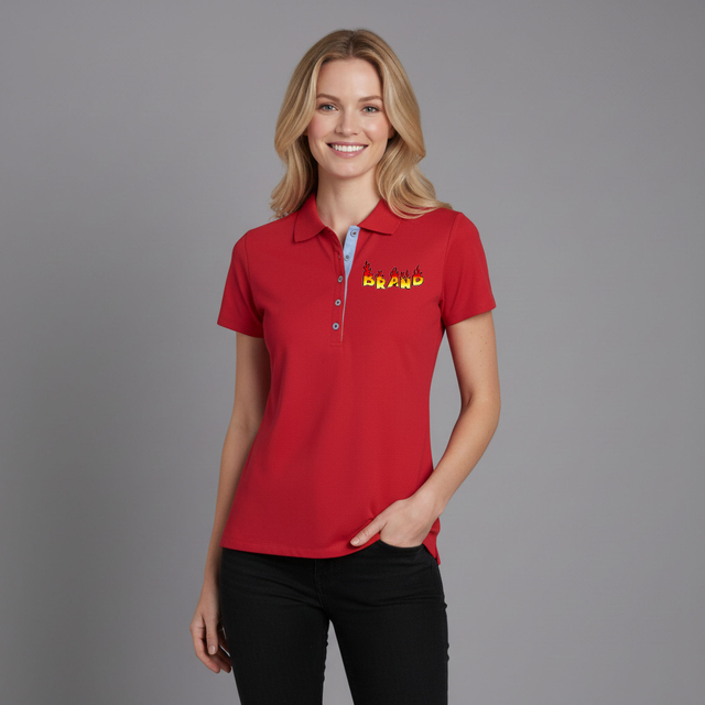 OEM/ODM 100% Cotton Women's polo Shirt 220 Grams Solid Comfortable Regular Fit Custom Embroidery logo Streetwear ladies polo