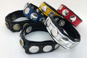Sangle de chasteté en cuir STEEL IRISCO INDUSTRY IR-118-R avec 5 attaches, taille et couleur personnalisables, haute qualité, pour adulte - Product Image 6