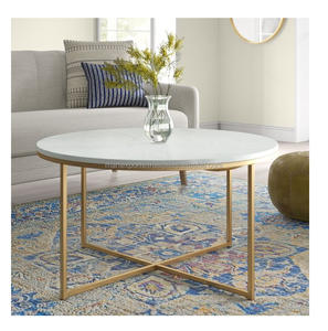 Table basse moderne en métal marbré aux couleurs personnalisées Rangement écologique réglable Fabricant direct Maison Hôtel Salon de luxe - Product Image 2