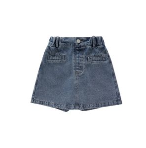 กระโปรงยีนส์เด็กผู้หญิงแฟชั่นปรับแต่งได้ คุณภาพสูง สวมใส่สบายๆ ในฤดูร้อน กระโปรงสั้นเด็กผู้หญิง - Product Image 4