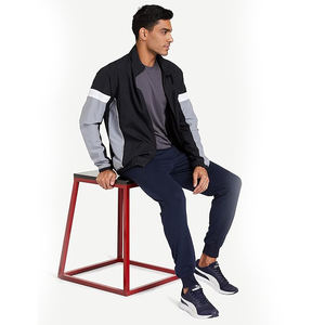 Pantalon de jogging en coton ciré pour homme, coupe ajustée, bas élastiqué, résistant à l'eau - Product Image 5