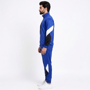 Men <b>Jogger</b> Tracksuit <b>Set</b> Soft Cotton Polyester Material Relaxed Fit Jacket <b>Matching</b> <b>Jogger</b> Pants Elastic Cuffs Comfortable - Product Image 3