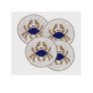 Posavasos con cuentas de cristal de mariposa, Juego de 4 tazas de café, posavasos para mesa de comedor, posavasos para ocasiones festivas y Decoración de cocina - Product Image 5