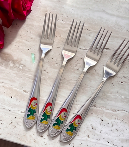 Ensemble de fourchettes en acier inoxydable classique avec design émaillé miroir, parfait pour les mariages élégants et les dîners formels - Product Image 1