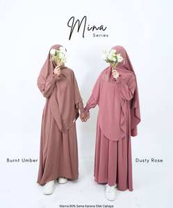 ชุดอาบายะห์มาร์เบลล่า ผ้าซาติน ทรงเอไลน์ 100% โพลีเอสเตอร์ เรียบง่าย ขายดีทั่วโลก จัดส่งทั่วโลก - Product Image 4