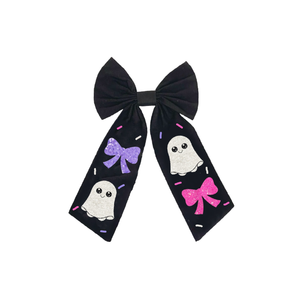 Nœud pour cheveux personnalisé fait main, brodé de perles de rocaille, tendance, pour Halloween, pour femmes et filles, accessoire de cheveux sur mesure pour fêtes à thème - Product Image 3
