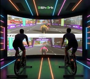 Sistema de Juego de Ciclismo Multijugador Interactivo Eshark |   Plataforma Educativa de Fitness de Metal ABS con Sensor, Capacidad de 100 kg - Product Image 2