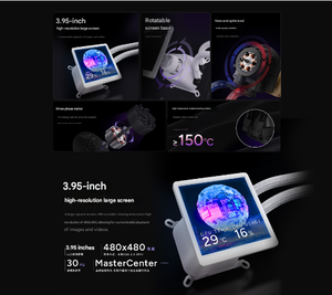 Refroidisseur pour MasterLiquid B360 Écran LCD PC 360mm Refroidisseur Liquide Tout-en-Un CPU Ordinateur de Bureau Silencieux - Product Image 5