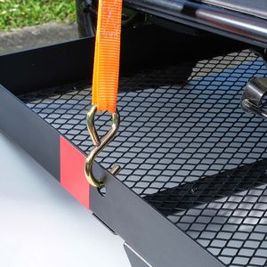Portapacchi in Ferro da 115 cm x 65 cm per Pickup con Rampa Pieghevole e Cinghie di Stabilizzazione - Product Image 4