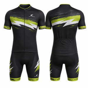 Maillot de cyclisme professionnel personnalisé léger à manches courtes pour équipe, VTT, vélo de route et VTT, ensemble maillot et short - Product Image 1