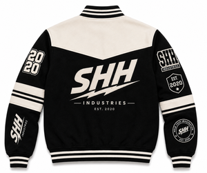 SHH INDUSTRIES Custom <b>Men</b> Varsity <b>Jacket</b> Embroidered Patch Letterman <b>Baseball</b> Bomber <b>Jacket</b> Streetwear College <b>Jacket</b> OEM - Product Image 2