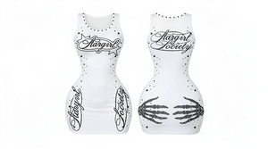Mono ajustado sin mangas con cuello redondo y cintura alta para mujer, color personalizado, transpirable, para fiestas - Product Image 5