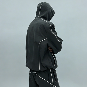 Factory Direct Supply Windbreaker Baggy Tracksuit Vintage Hip Hop Street Fashion <b>Aesthetic</b> Stylish Outdoor Wear men's Tracksuit - Product Image 6
