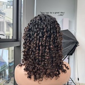 วิกผมมนุษย์แบบชาวเวียดนามวิกผมมนุษย์แบบหยิกสีน้ำตาลเปียโน - Product Image 4