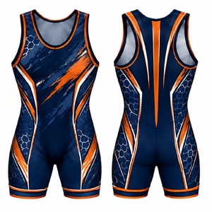 Combinaisons de lutte professionnelles pour hommes, uniformes d'équipe, vêtements de lutte sublimés, équipement de performance léger et extensible - Product Image 1