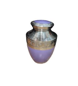 Purple Metal Urn <b>Ash</b> Cremation <b>Keepsake</b> Casket Decorative Memorial Urn for Cemetery Shrine Display - Product Image 4
