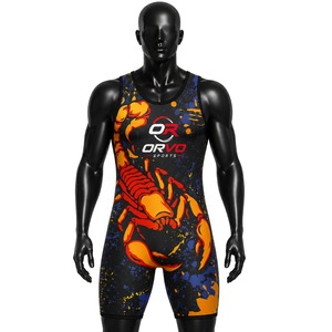 Débardeur de lutte unisexe respirant grande taille, coupe ajustée, imprimé par sublimation pour l'entraînement - Product Image 5