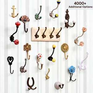 Gancho de Pared de Piedra de Ágata Turquesa Hecho a Mano, Gancho Dorado para Colgar en la Pared, Gancho Resistente para Sombreros, Bolsos y Ropa - Product Image 3