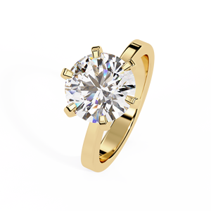 Anillos de compromiso clásicos redondos solitarios de seis puntas con certificado IGI, anillo de diamante cultivado en laboratorio de oro sólido de 14 quilates para mujer, anillo de compromiso. - Product Image 3