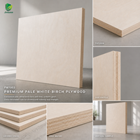 Panneau de contreplaqué stratifié croisé Jinbase 18 mm en placage de bouleau blanc E0 1220x2440 mm pour meubles d'intérieur et armoires