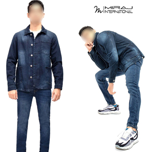 Dernières tendances, nouveau produit haut de gamme, veste en jean décontractée pour homme, en coton noir, de haute qualité, OEM personnalisé. - Product Image 6