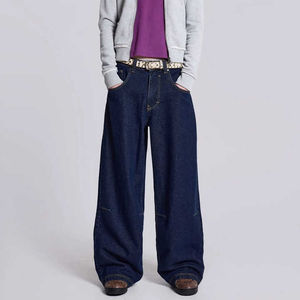 Pantalones Vaqueros Personalizados de Cintura Alta con Detalle de Franja Lateral en Contraste para Mujer, Ropa Casual 2026, Corte Recto Regular - Product Image 3