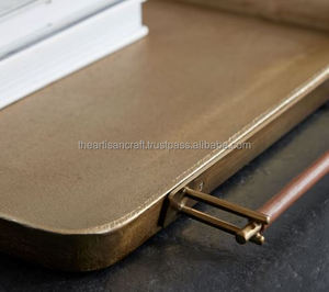 Plateau de service carré en laiton naturel, durable, fait main, moderne, taille personnalisable, par Artisan Craft - Product Image 5
